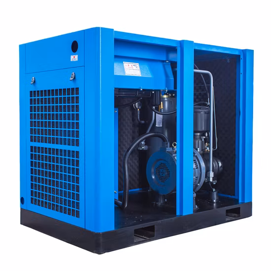 Compressore d'aria rotatorio a vite stazionario ad alta efficienza del compressore d'aria a vite da 7,5 kW 10 HP con raffreddamento ad aria